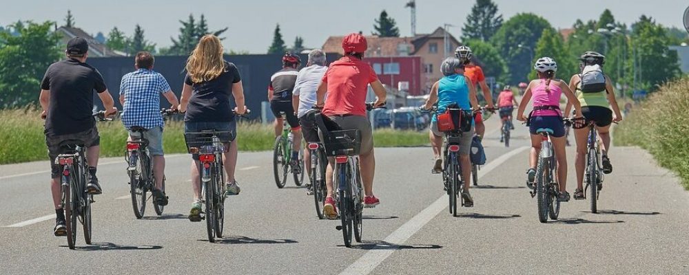 groep fietsers